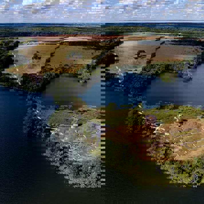 De fem Halder set fra vandsiden. Foto: Morten Dueholm